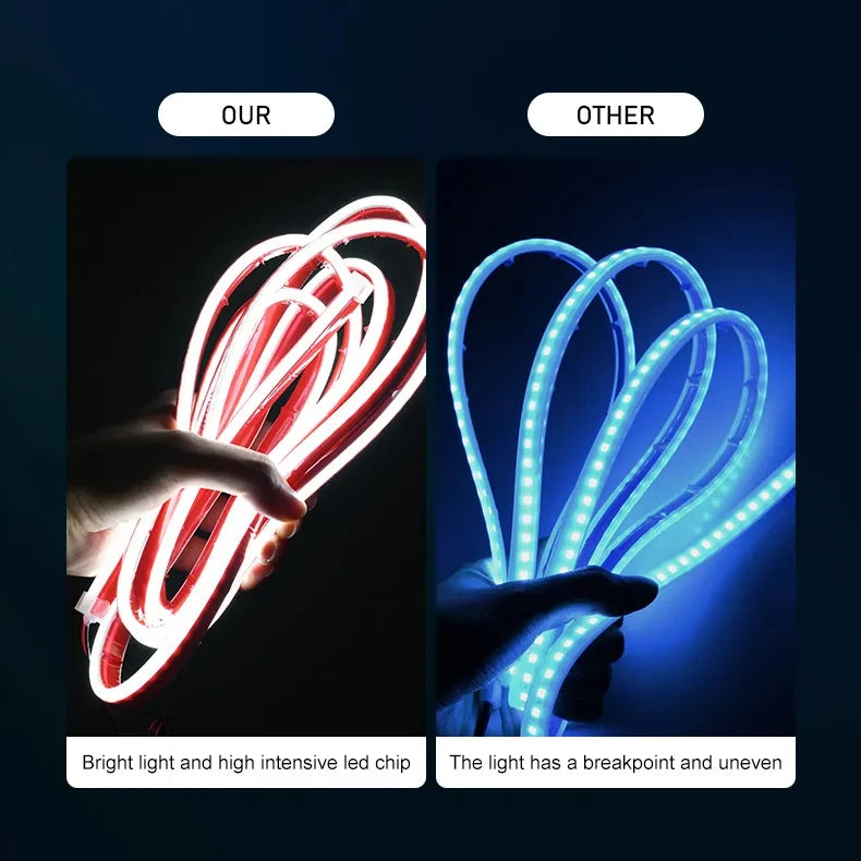 12V Scan Starting Led Car Hood Light Strip Decorative Strips Car