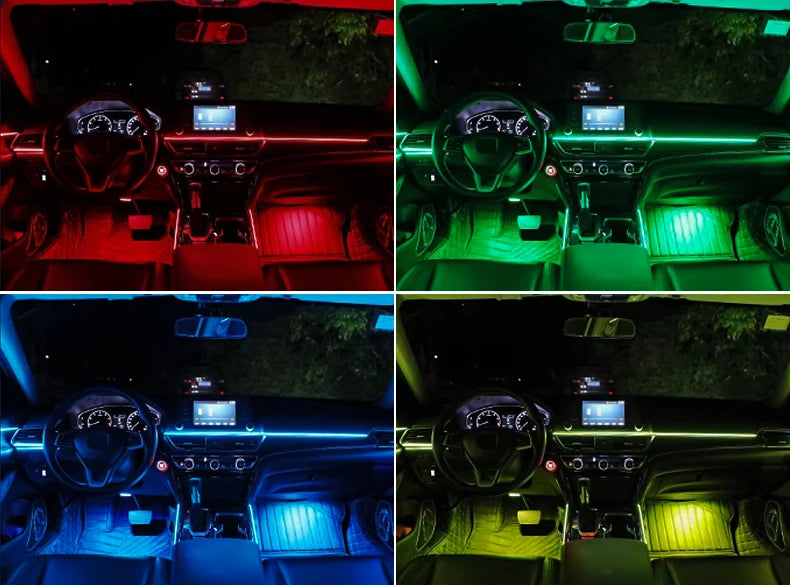 18 in 1 Led Car Ambient Lights 213 64 Color RGB