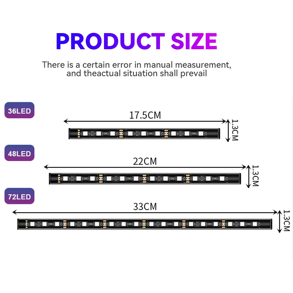 Car Neon LED Interior Ambient Foot Strip Light