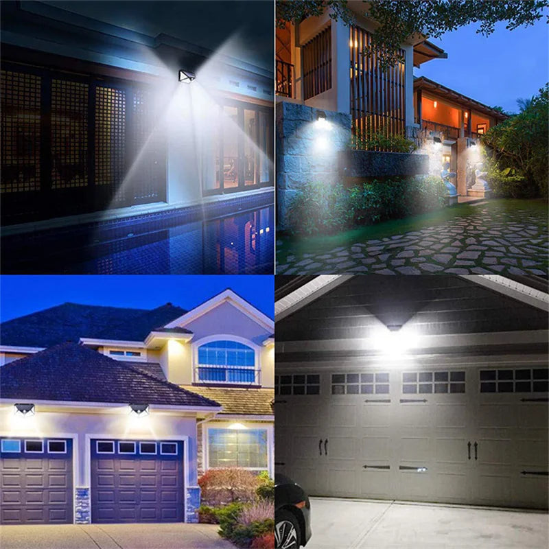 1-12 Pack Solar Lights Outdoor 100 LED Wall Lamp
