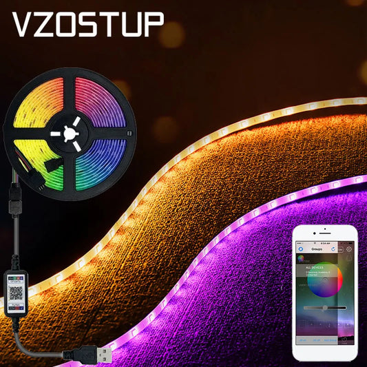 RGB LED Strip Lights 5050 USB Bluetooth APP Music Control Lighting