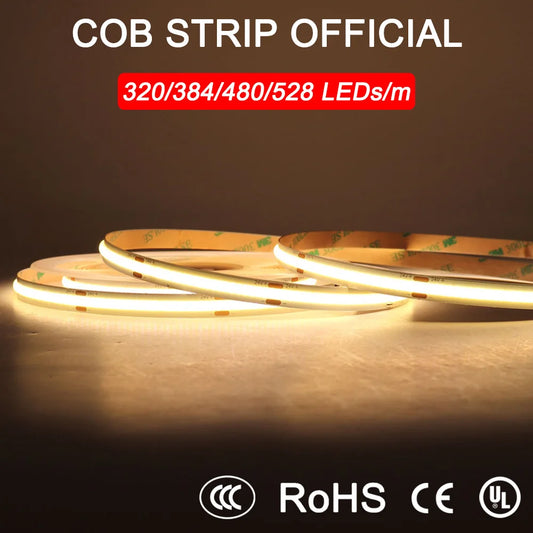 COB LED Strip 5mm 8mm 10mm Width LED Tape Bar Light