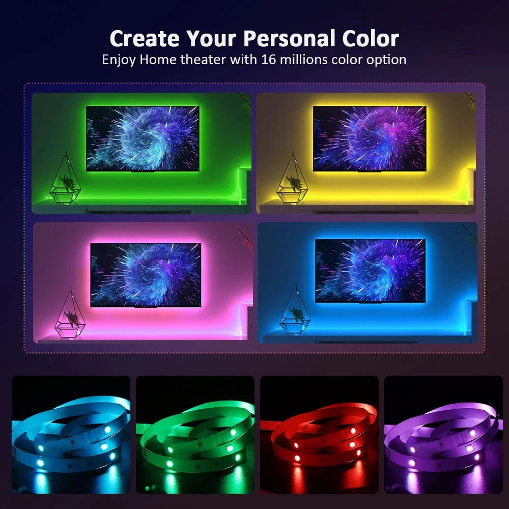 Smart Led Lights Strip TV Smart Bedroom Lighting Bluetooth