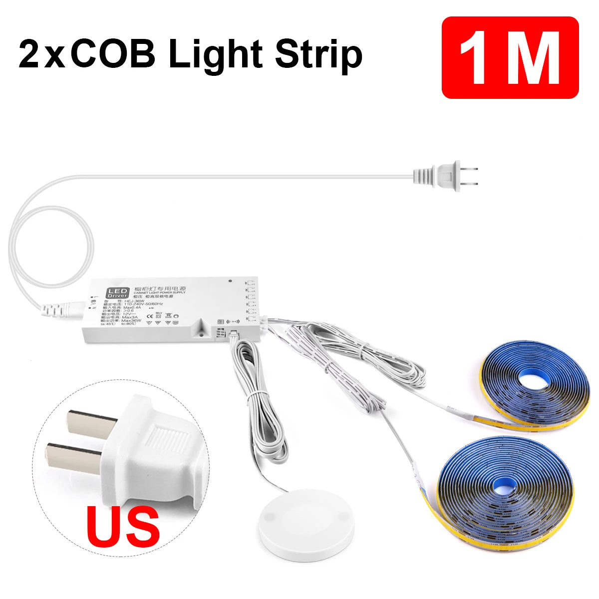 Smart Penetrable Wood COB LED Strip Touch Sensor Light