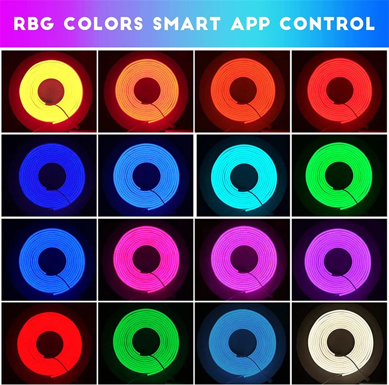USB LED Neon Rope Lights, RGB Led Strip Lights with Remote