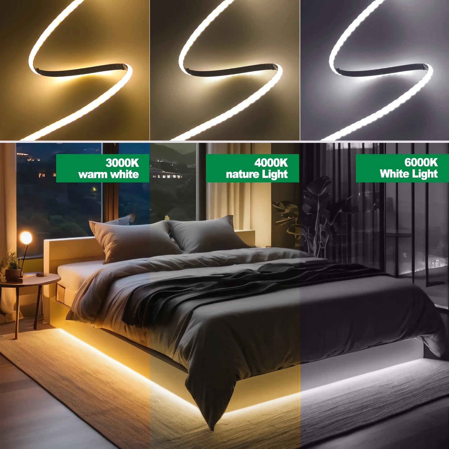 5V 3mm 5mm 8mm COB LED Strip Lights USB Motion Sensor