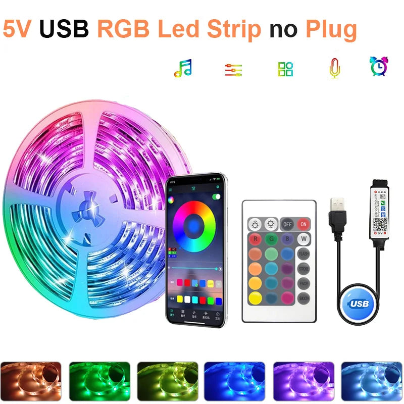 New 24V 5M 10M 20M 30M RGB LED Lights Strip Room Lamp