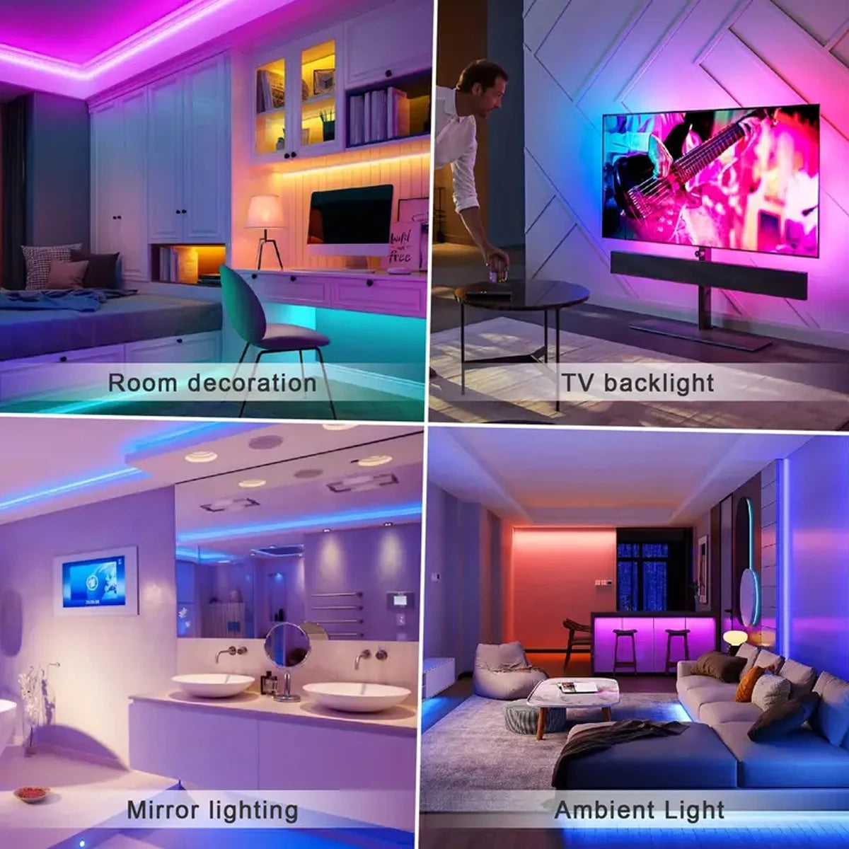 5V LED strip lamp RGB with USB 24 key Bluetooth remote control