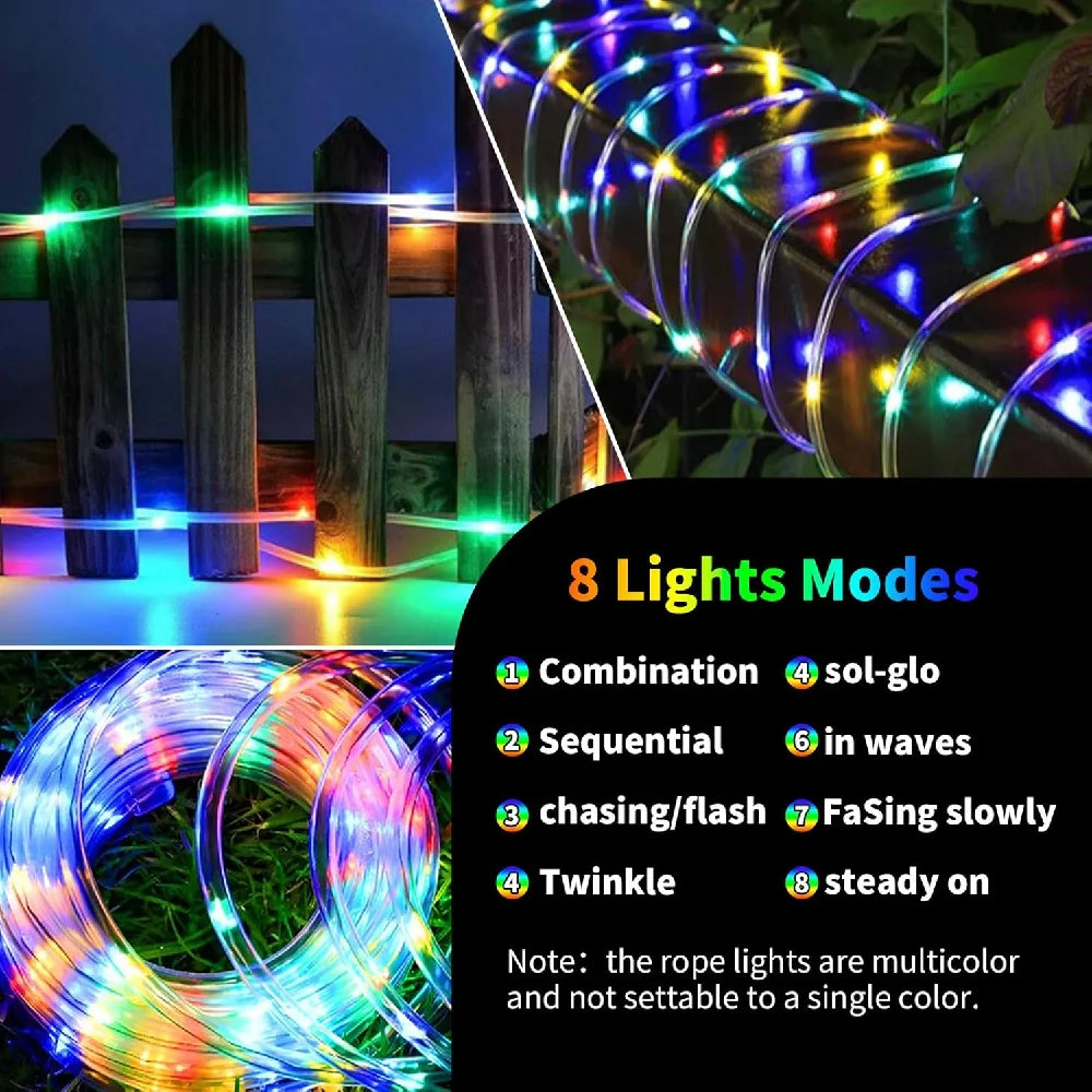 Solar Rope Lights Solar LED Light Path Deck Outdoor Garden Solar String Lights
