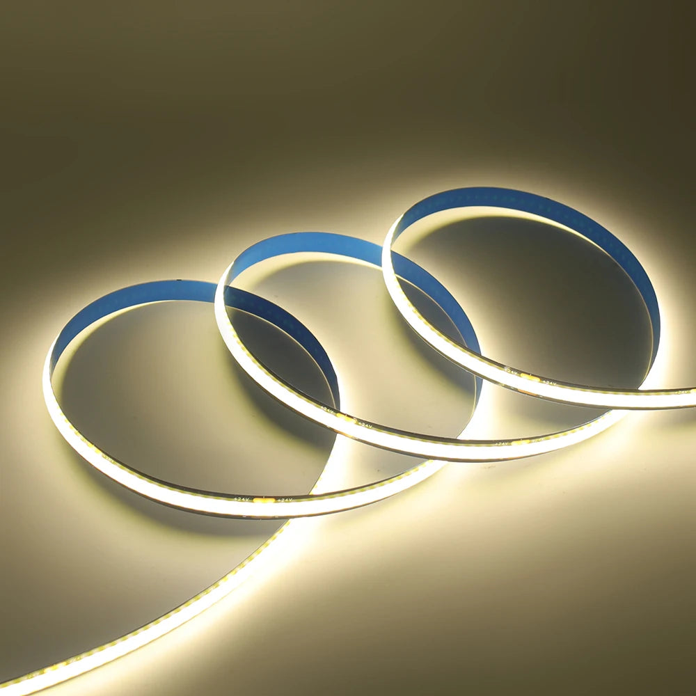 Black PCB COB LED Strip Light High Density Lighting