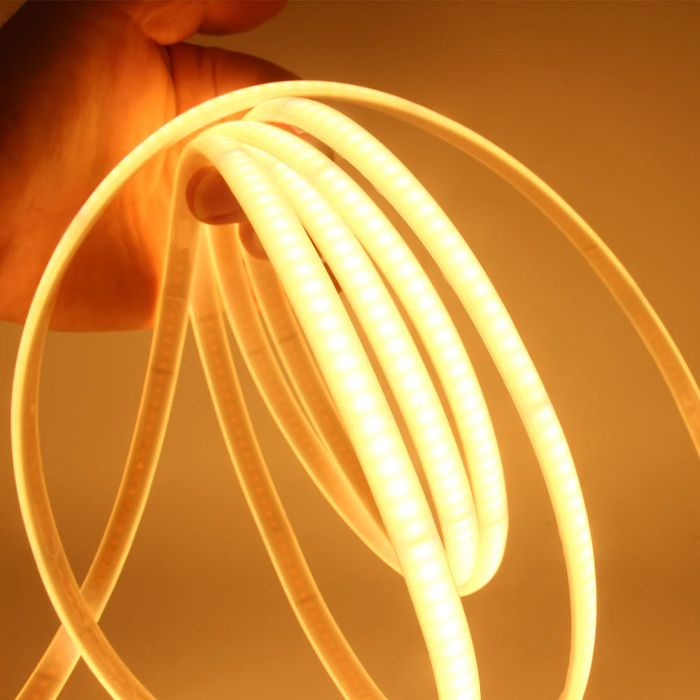 220V IP67 Waterproof COB Led Strip 3000K 4000K 6000K 240LEDs