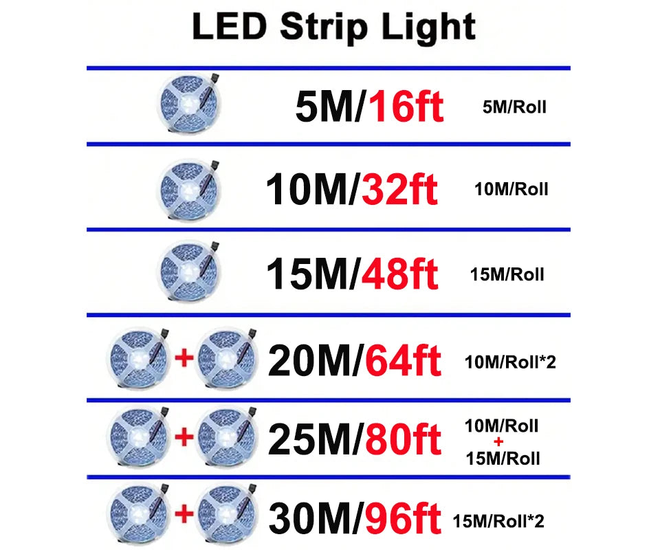 Wifi Led Strip Lights Rgb 5050 Bluetooth Led Tape Light