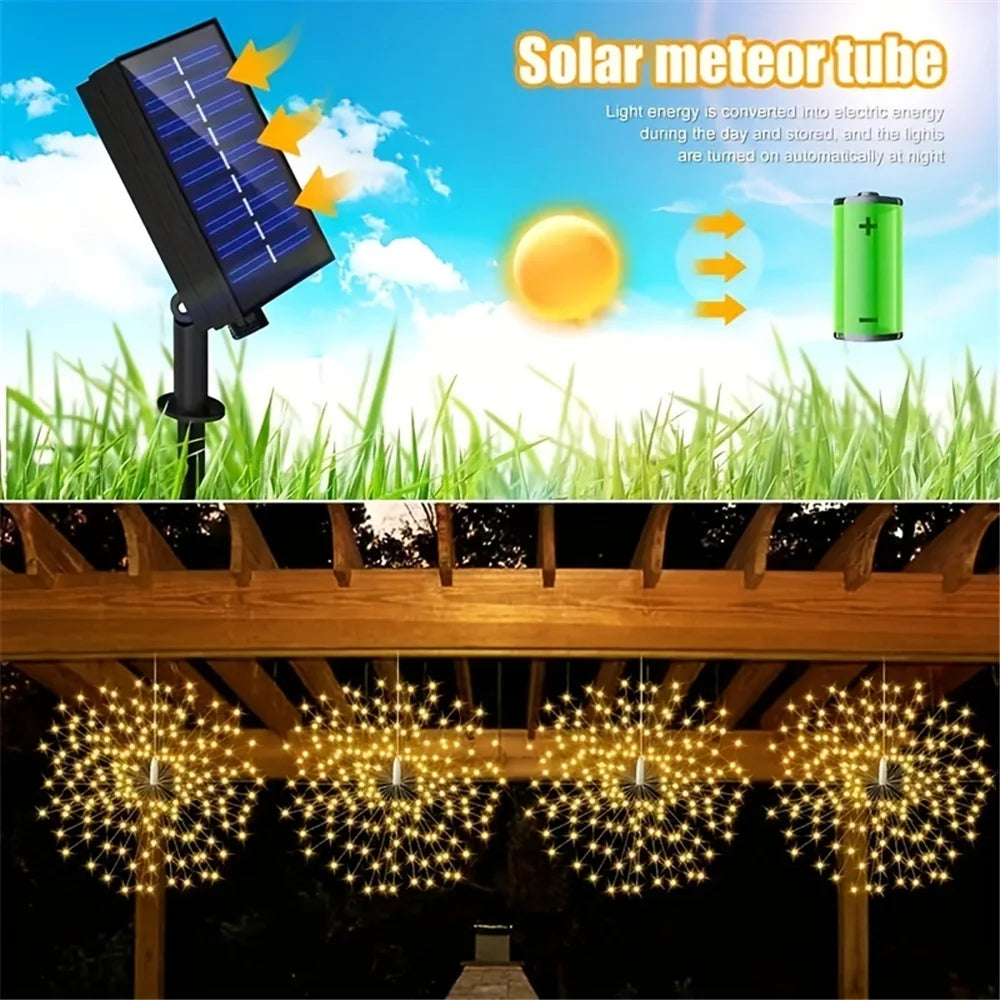 Suspended Solar Firework Light 360/480 Led Star Burst Light
