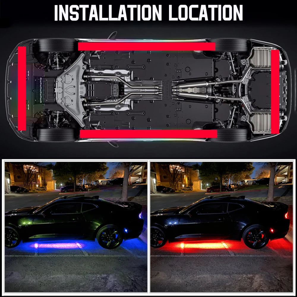 Car Charssis Flexible LED Strip Light LED Underbody APP Control