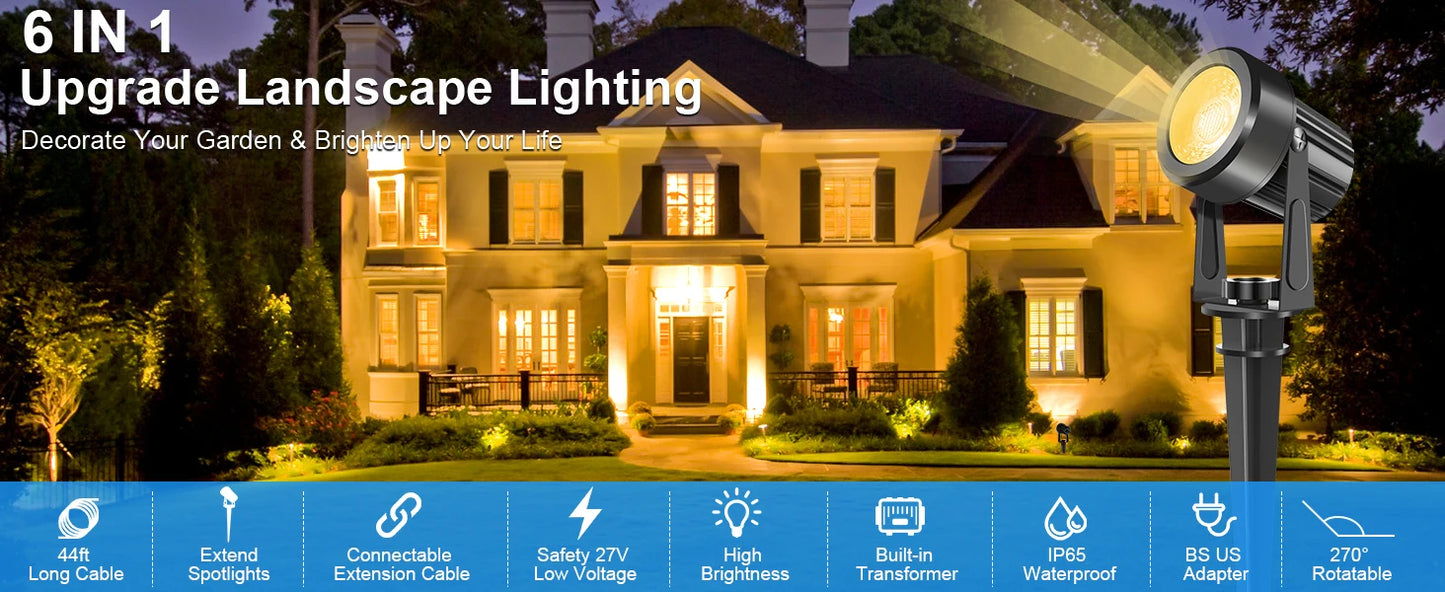 2/4/6/8/10 Lights Low Voltage Landscape Lighting Outdoor Lamp