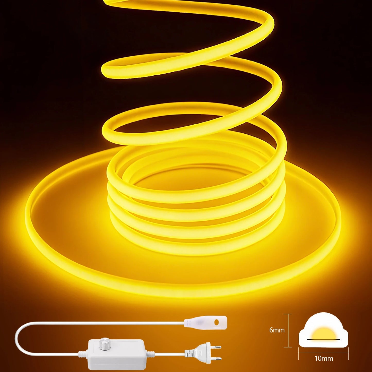 220V COB LED Light Strip IP65 Waterproof Ribbon Tape