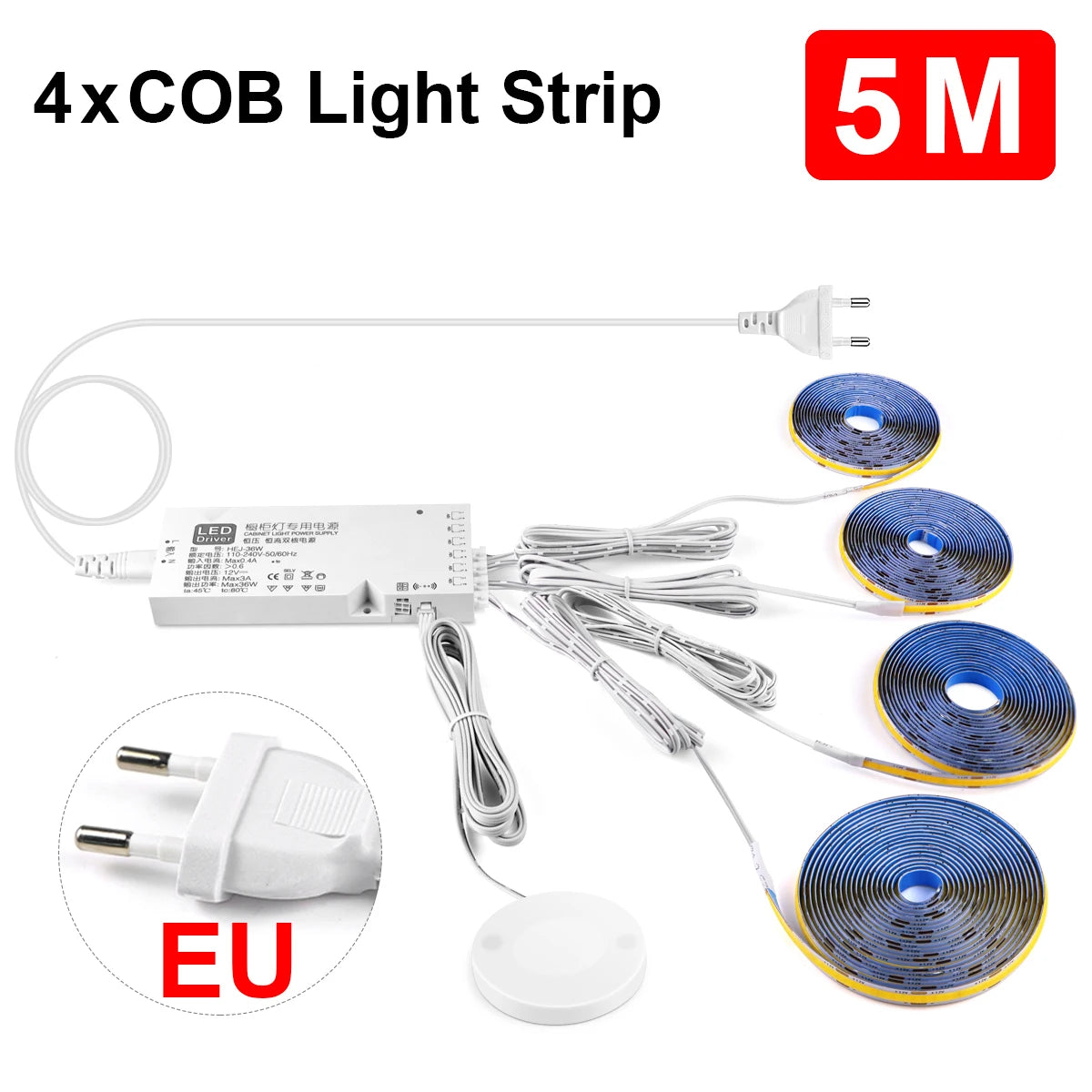 Smart Penetrable Wood COB LED Strip Touch Sensor Light