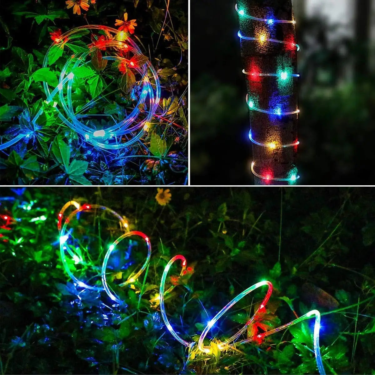 300LED Solar Rope Strip Light Outdoor Fairy Light Strings