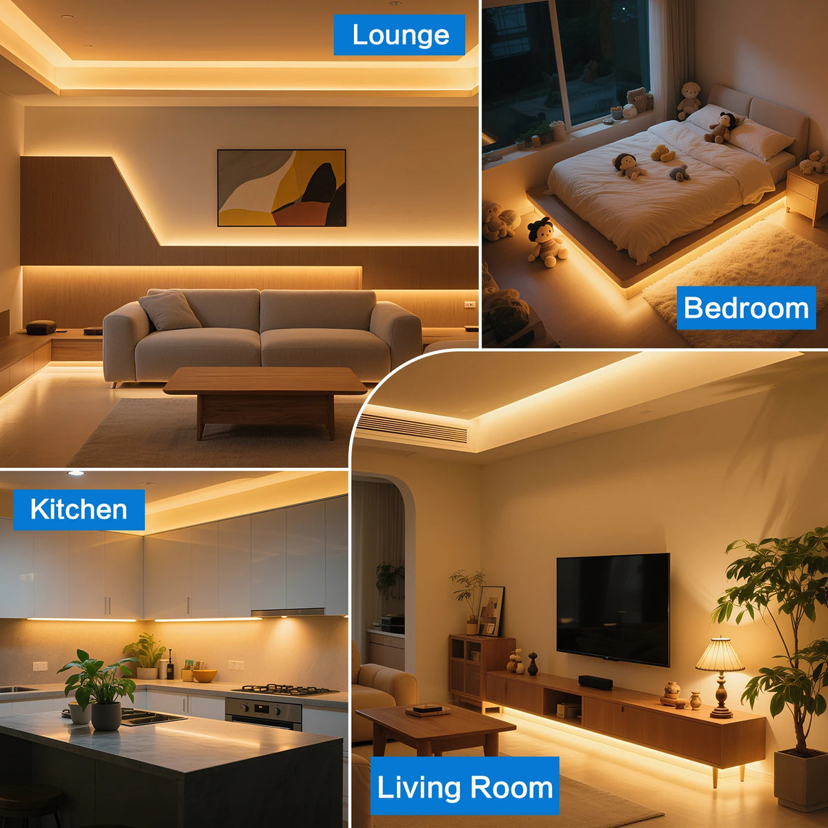 20m 15m 10m COB LED Strip Light 110V 220V 240LEDs/m CRI90 High Density Flexible