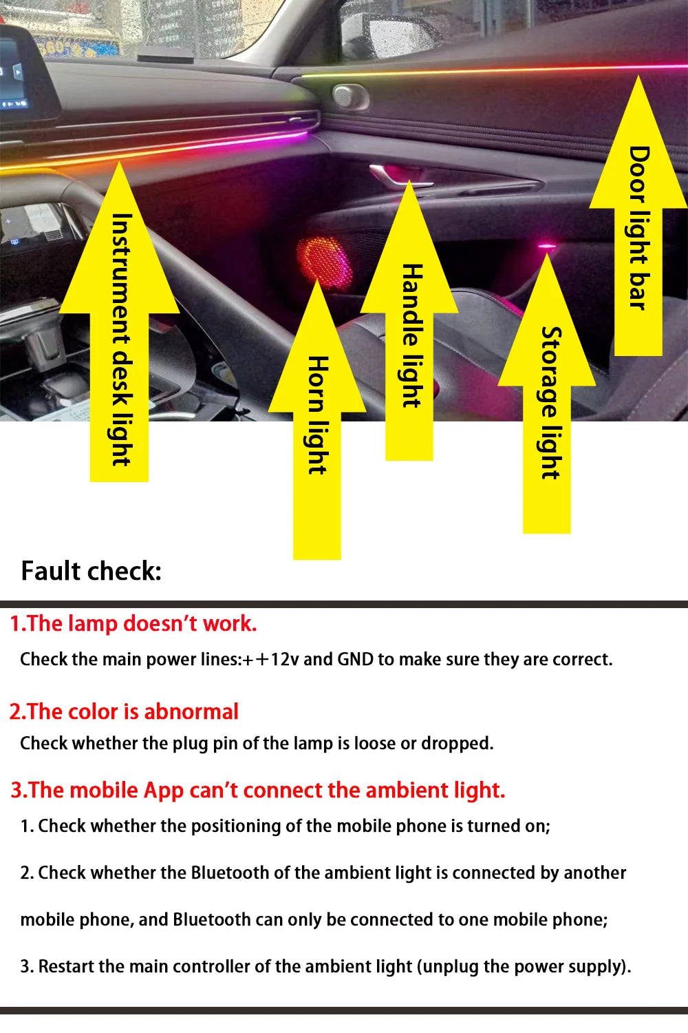 Car Ambient Light 24in1 22in1 18in1Dual Zone Symphony