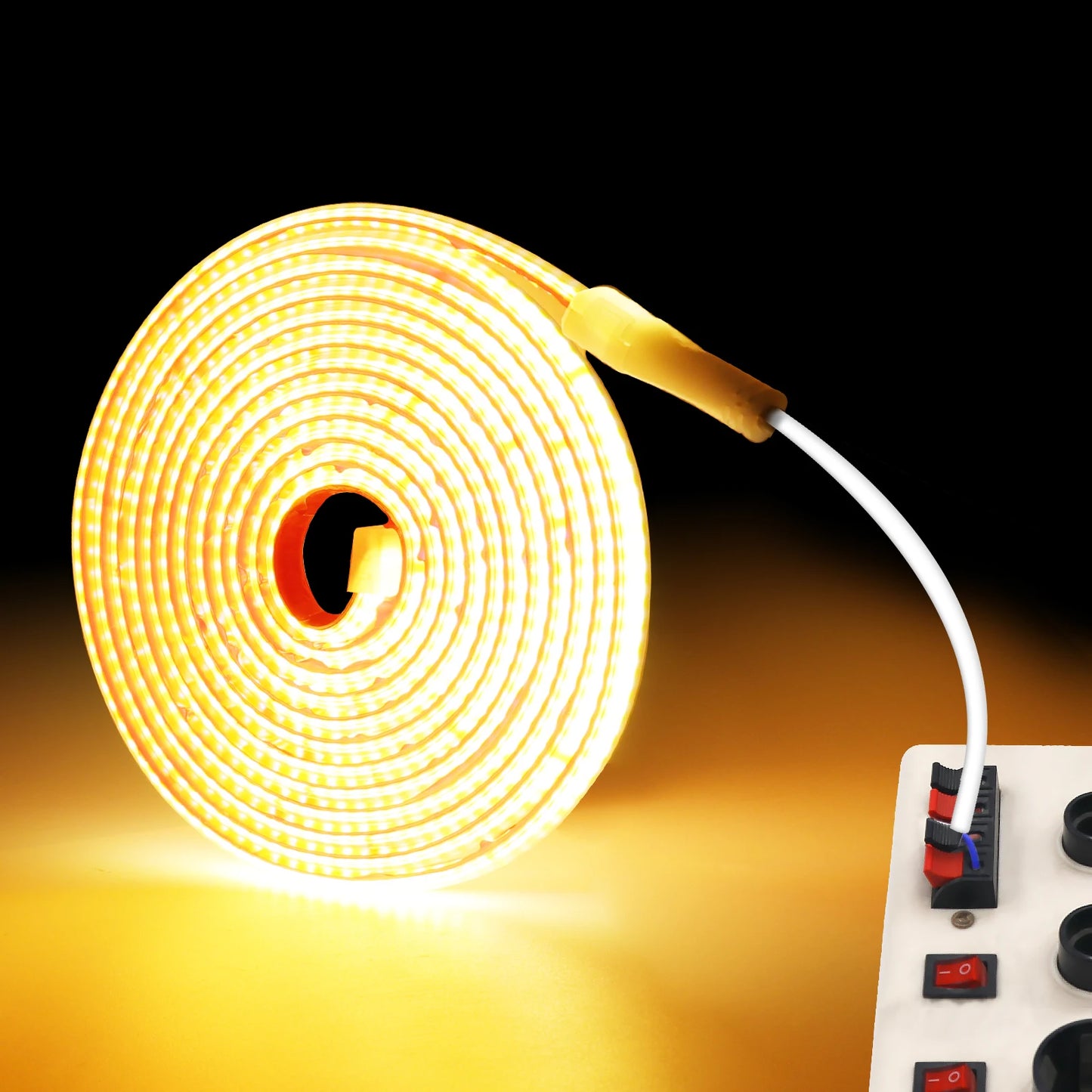 AC 230V COB Strip 240LEDs/M IP65 Waterproof Tape Adhesive