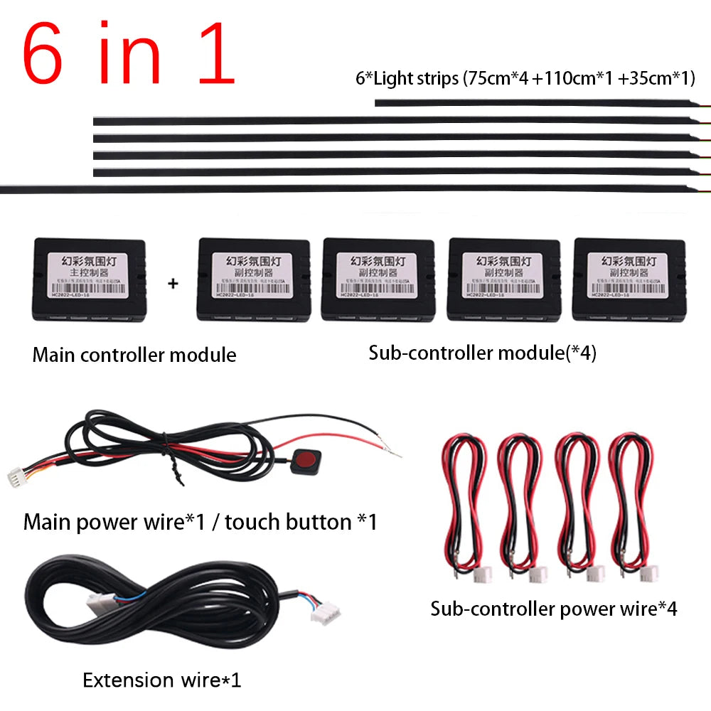 RGB Symphony Car Atmosphere Interior LED Acrylic Guide