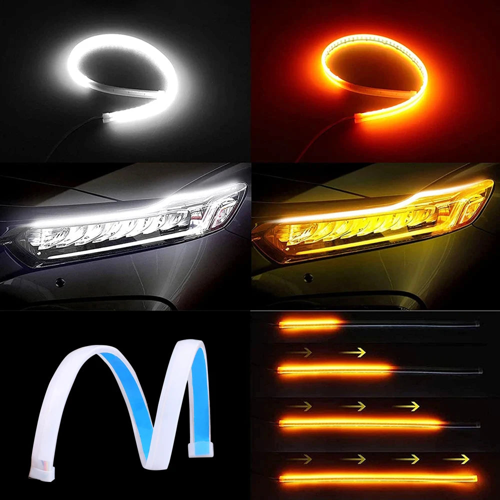 LED Car Daytime Running Lights Flexible Waterproof Strip