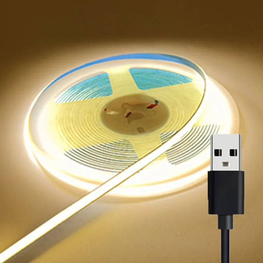 3mm/5mm/8mm DC5V High Density COB Light Strip