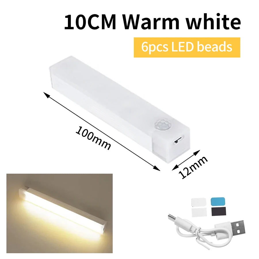 Motion Sensor LED Cabinet Light Rechargeable Induction Night Light