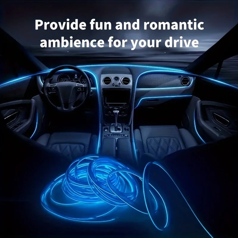Car Interior Atmosphere Light Strip 5M EL Wiring Decorative