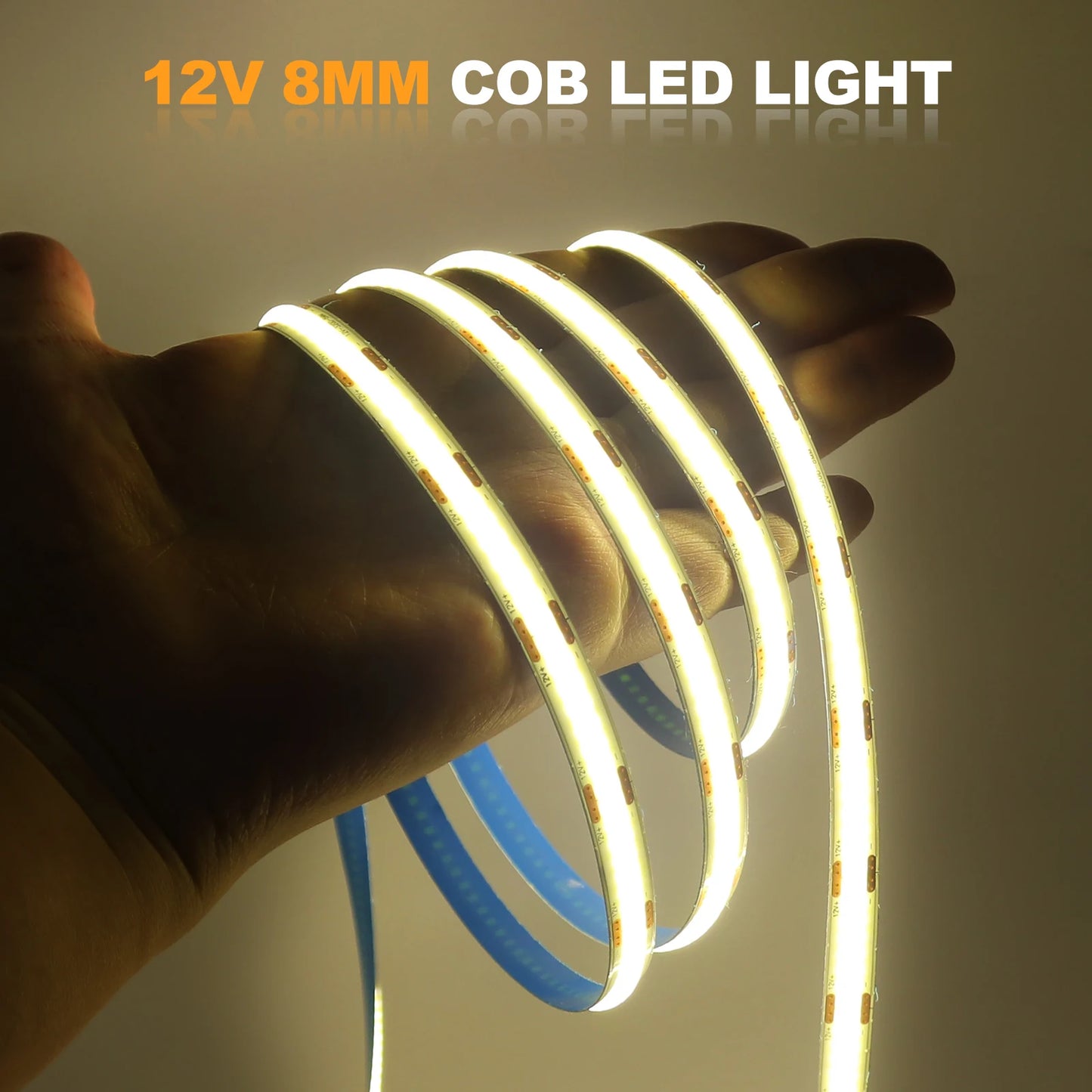 COB Strip Light 8MM 320Leds/M High Density Linear Lighting