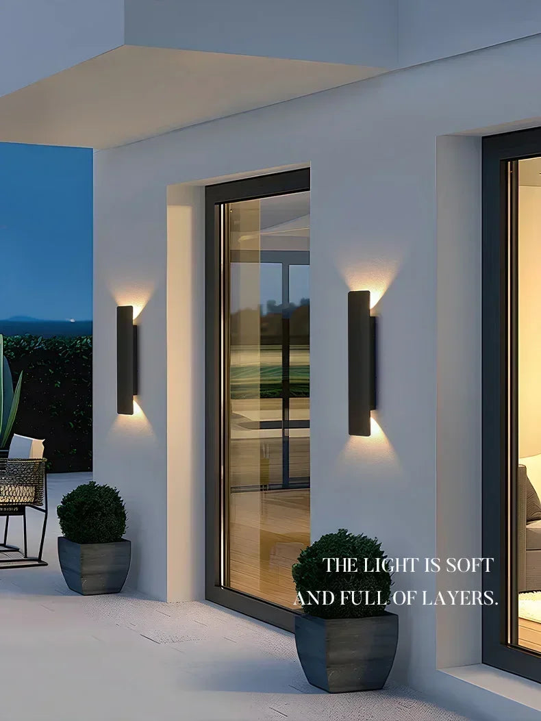 Outdoor Waterproof Wall Lamps Strip Aluminum Wall Lights