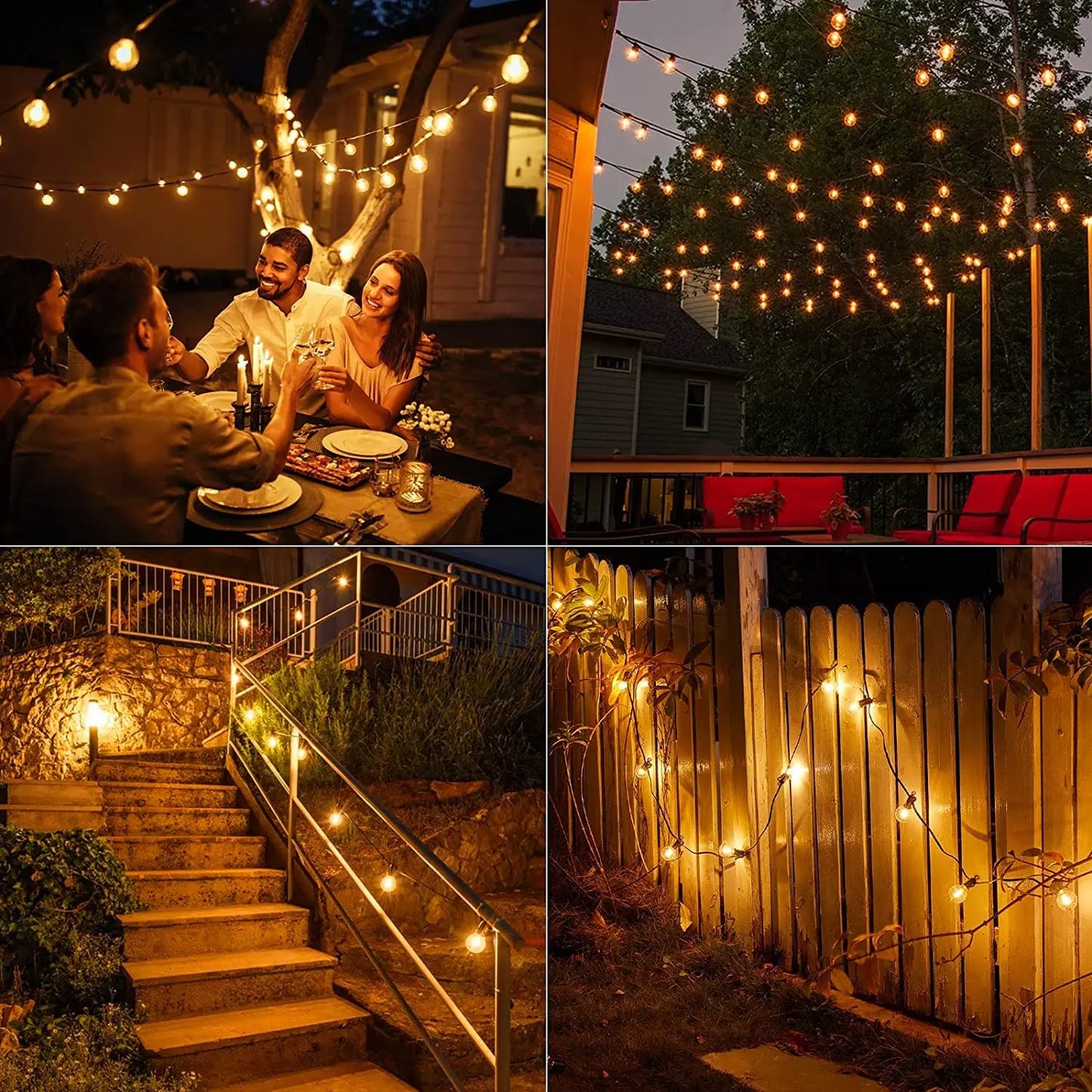 Vintage G40 LED String Lights Dimmable Fairy Light