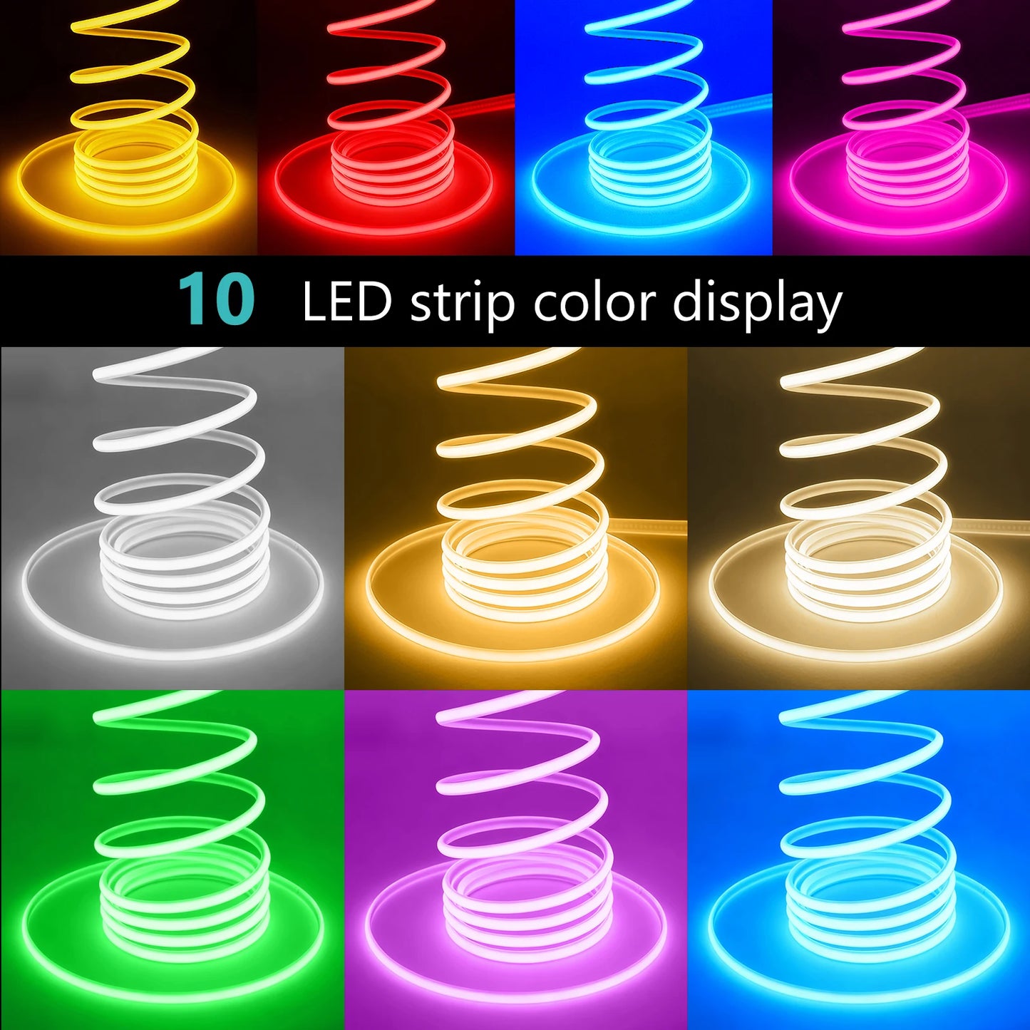 220V COB LED Light Strip IP65 Waterproof Ribbon Tape
