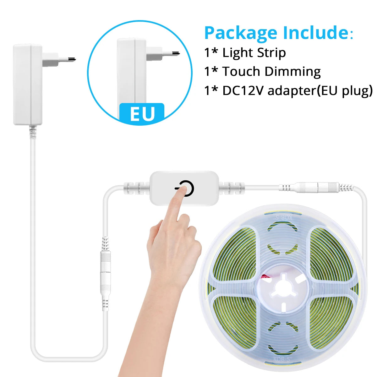 Flexible Adhesive Backing Led Light Strip with Power Supply