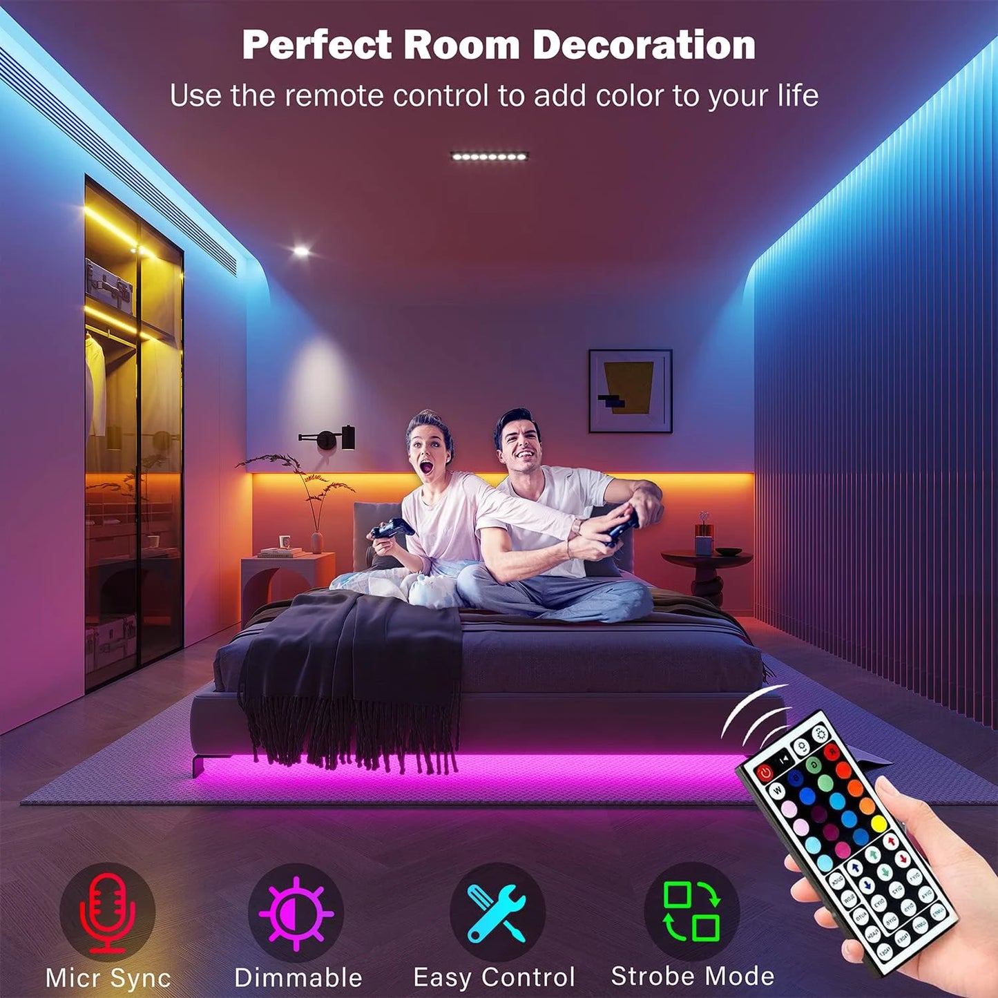 RGB Led Strip Lights with APP Control Flexible Ribbon