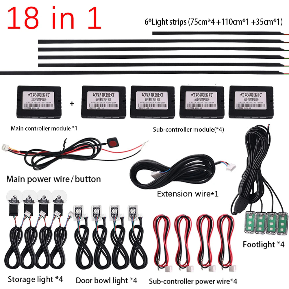 RGB Symphony Car Atmosphere Interior LED Acrylic Guide