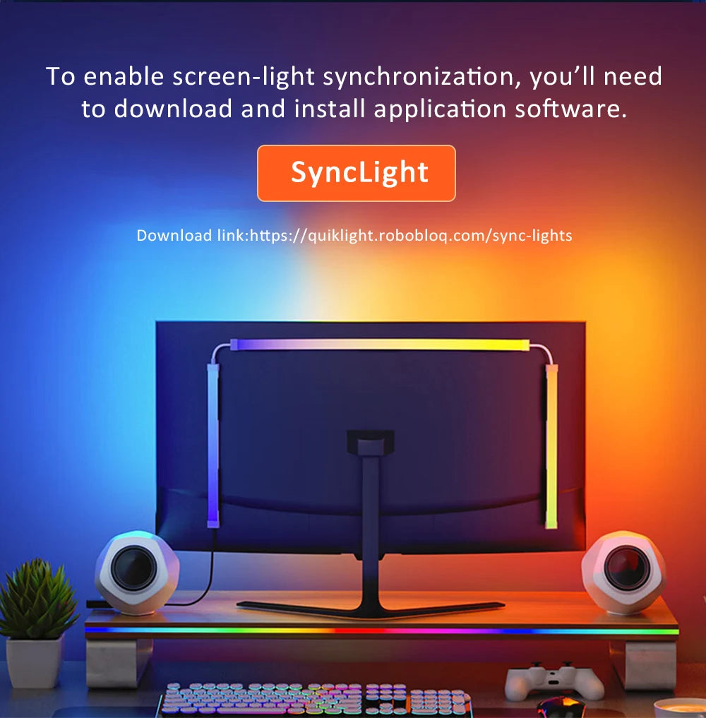 USB PC LED Strip Lights Computer Sync Light Strip Monitor
