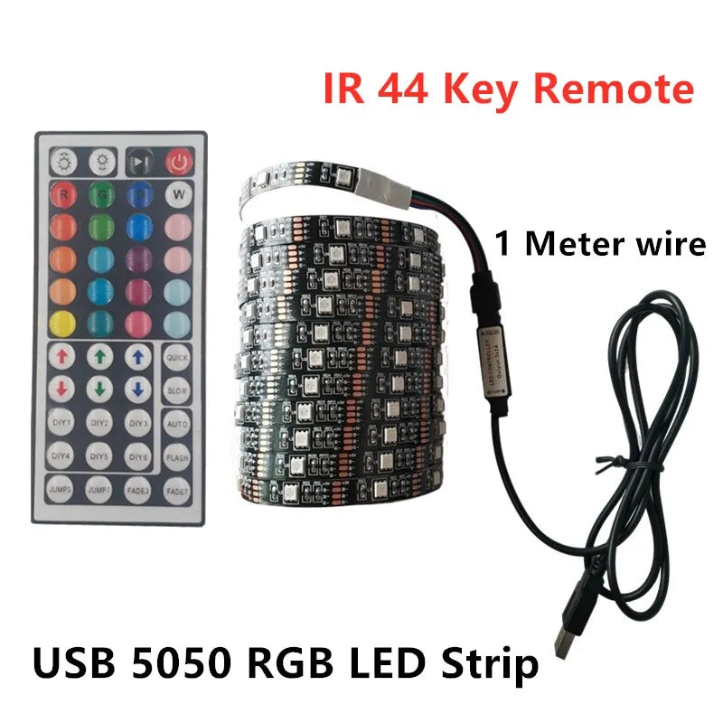 DC 5V USB 1 Meter LED Strip 5050 Waterproof RGB LED Light