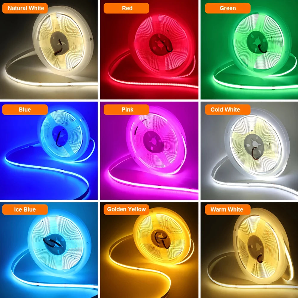 5V USB COB LED Strip Light 3Keys Touch Dimmable ON/OFF Switch