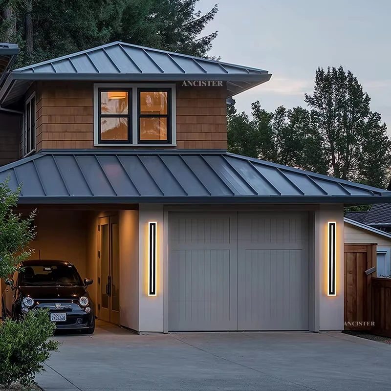 Outdoor waterproof IP65LED long strip wall lamp modern