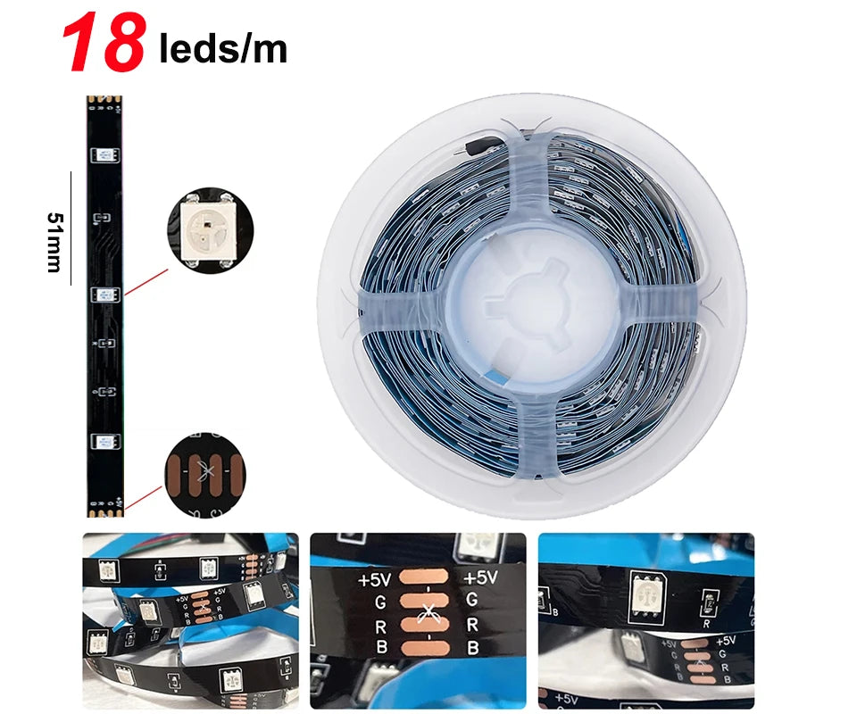 Smart Led Lights Strip TV Smart Bedroom Lighting Bluetooth