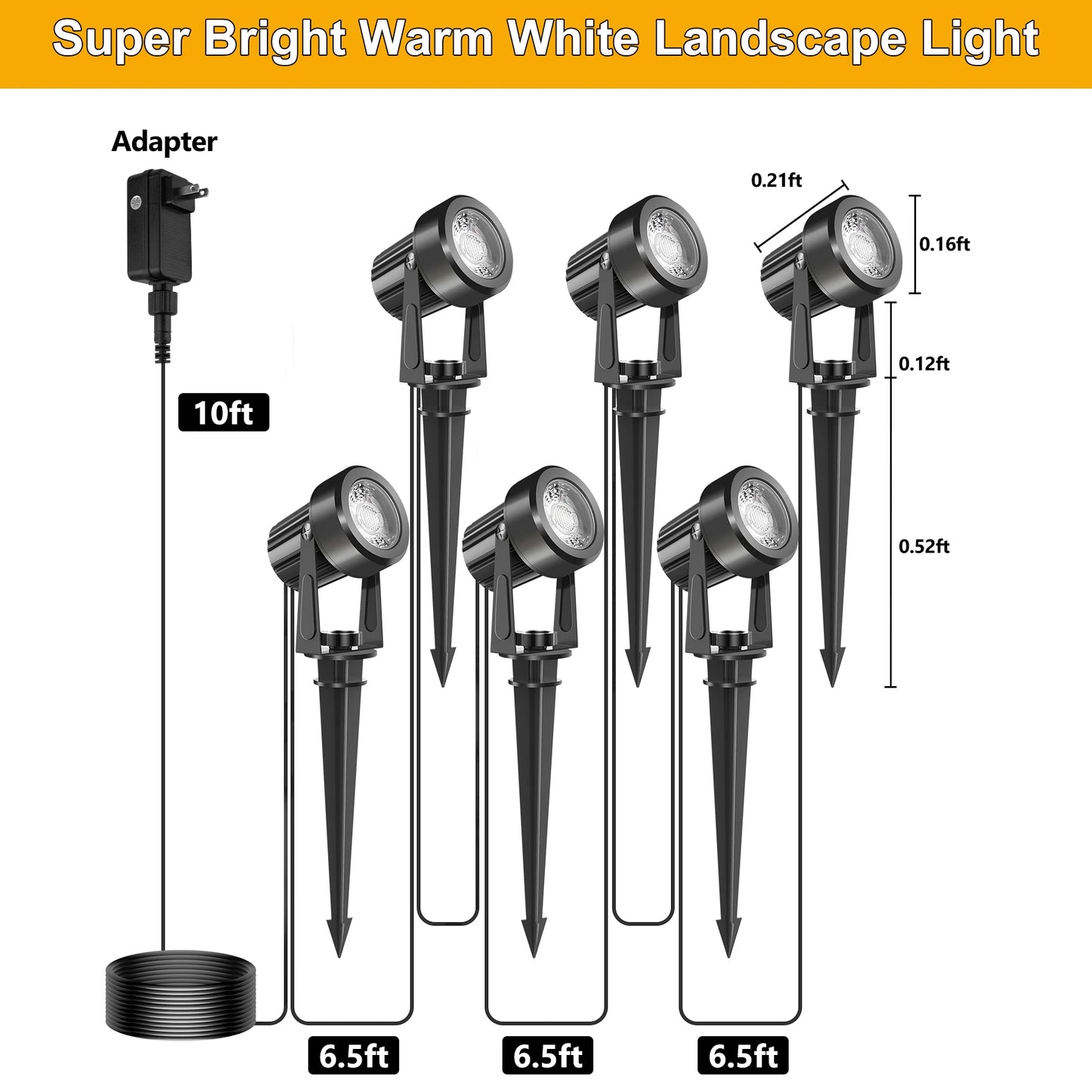 2/4/6/8/10 Lights Low Voltage Landscape Lighting Outdoor Lamp
