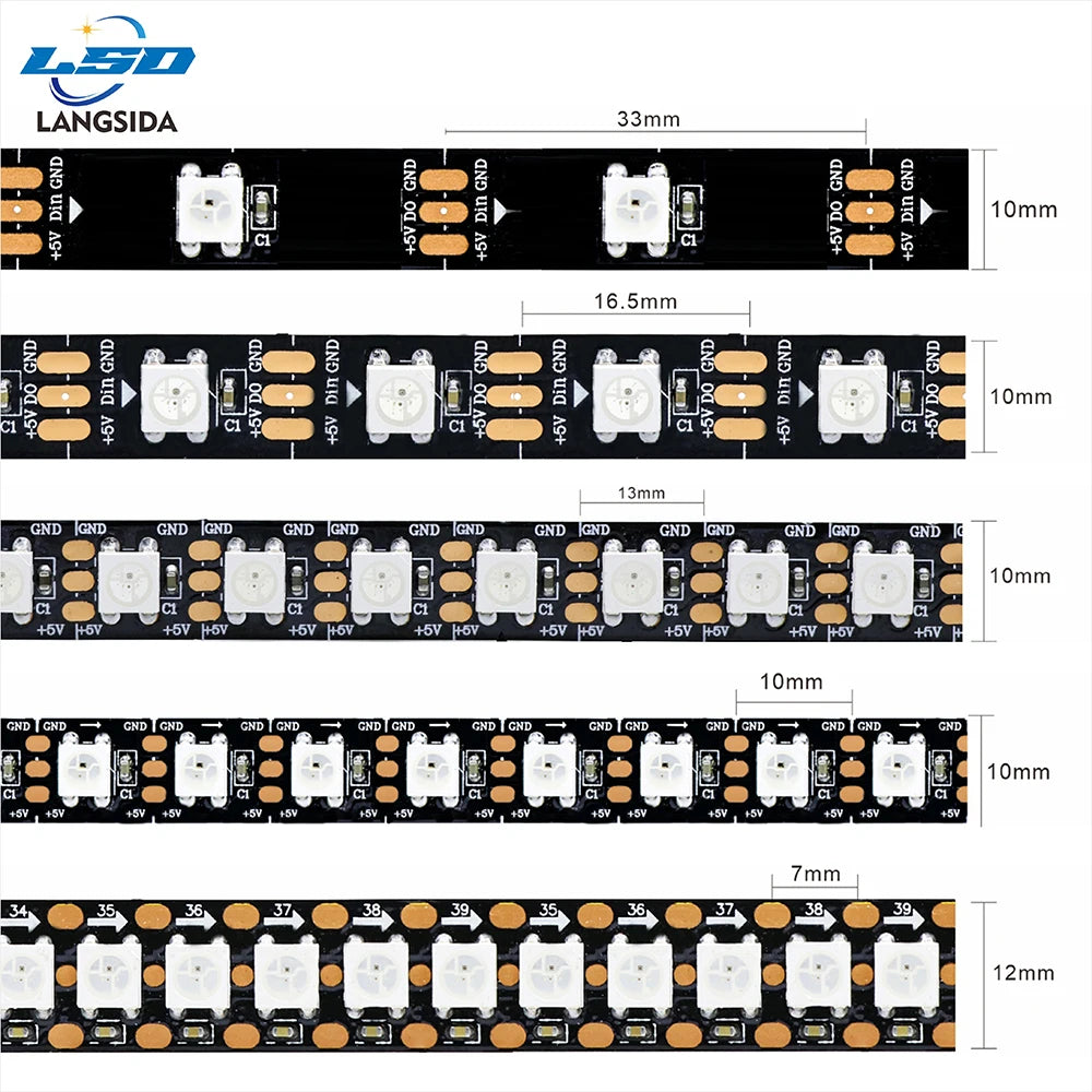 5050 RGB LED Strip Addressable DC 5V 3pin WS2812B