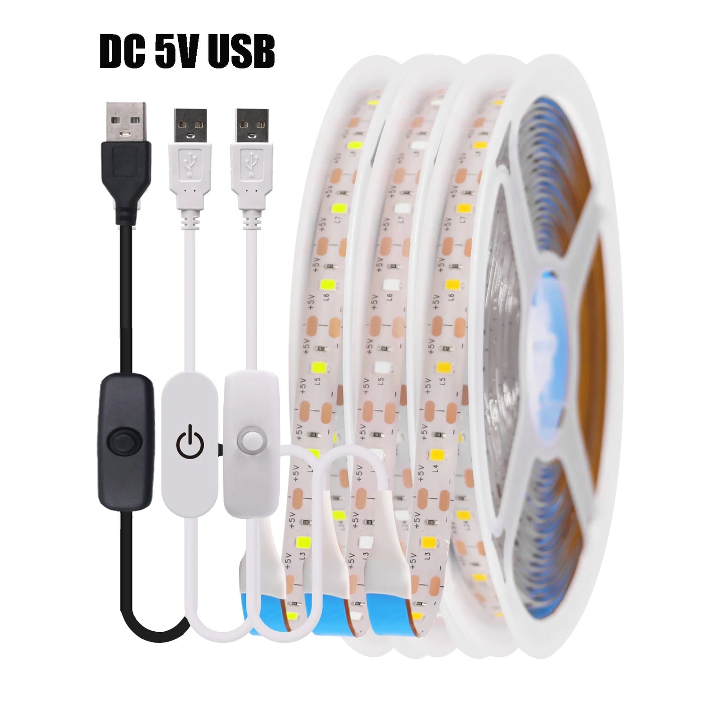 5V USB LED Strip Light with Dimmer Switch LED Tape