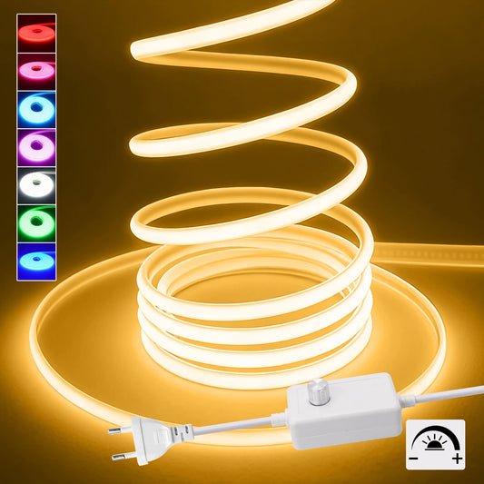 Dimmerable 220V COB Strip Flexible Ribbon LED Neon Light