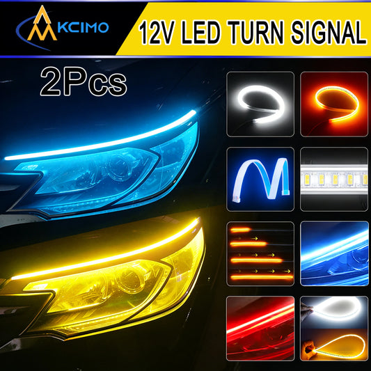 LED Car Daytime Running Lights Flexible Waterproof Strip