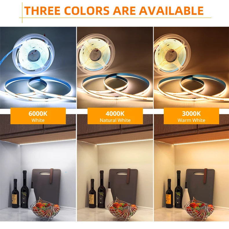 Smart TUYA WiFi COB Strip Light High Lumen Support Alexa