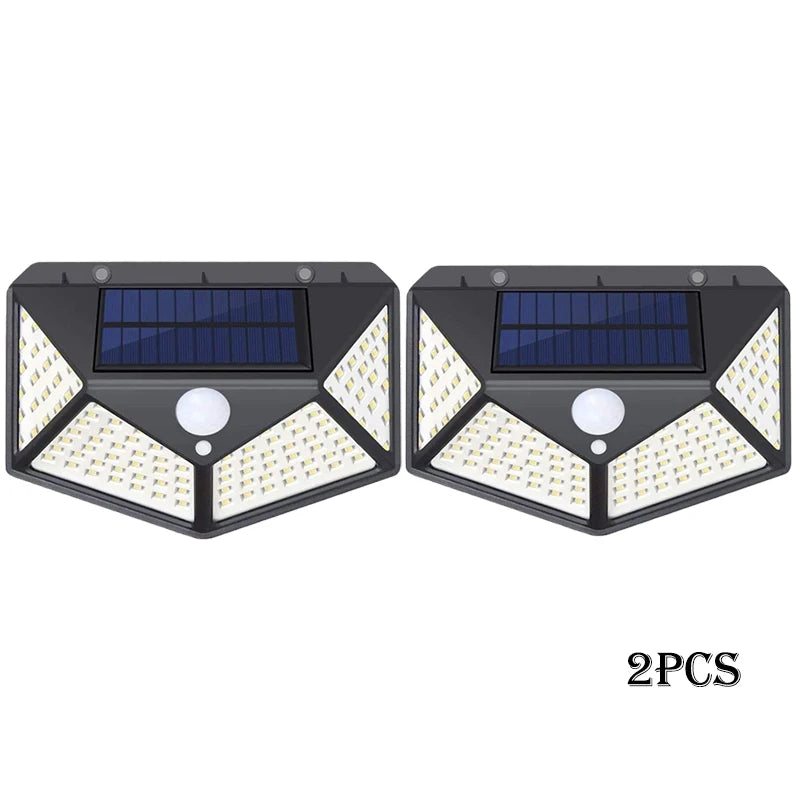 1-12 Pack Solar Lights Outdoor 100 LED Wall Lamp