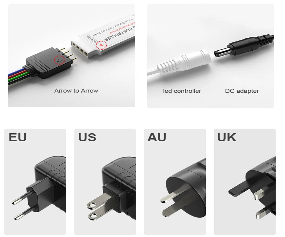 WiFi LED Strip Lights 5-30M 220V 110V RGB 5050 Tape Lamp